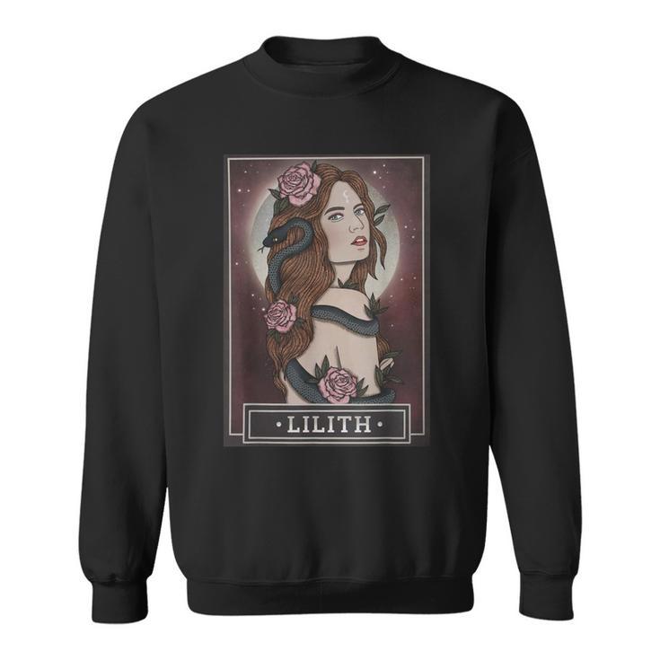 Lilith Goddess Tarot Card Book Of Shadows Sweatshirt