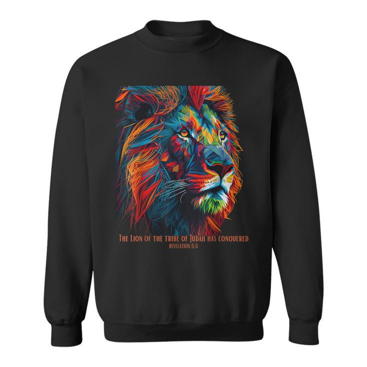 Lion Of Judah Jesus Revelation Bible Verse Christian Sweatshirt