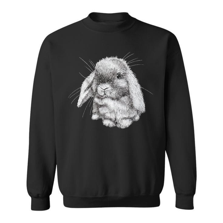 Lop Eared Bunny Rabbit Sketch Sweatshirt