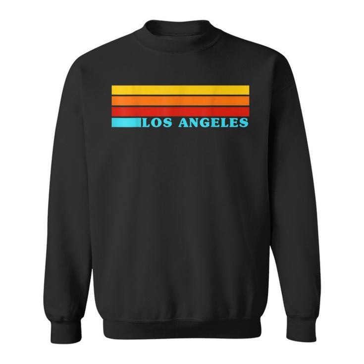 Los Angeles Usa Colorful Stripes Cool Vintage Style Sweatshirt