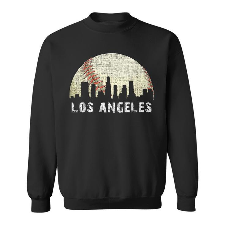 Los Angeles Vintage Baseball Distressed Gameday Retro Sweatshirt