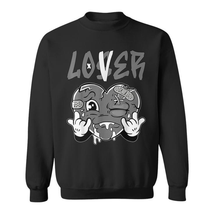 Loser Lover Grey Drip Heart Matching Outfit Women Sweatshirt