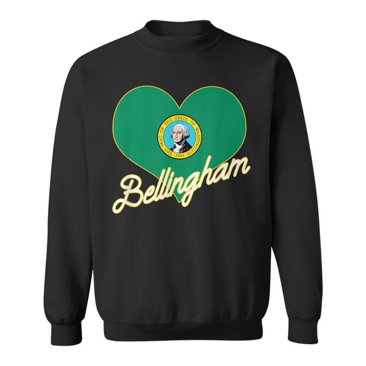 I Love Bellingham Washington Heart State Flag Hometown Pride Sweatshirt