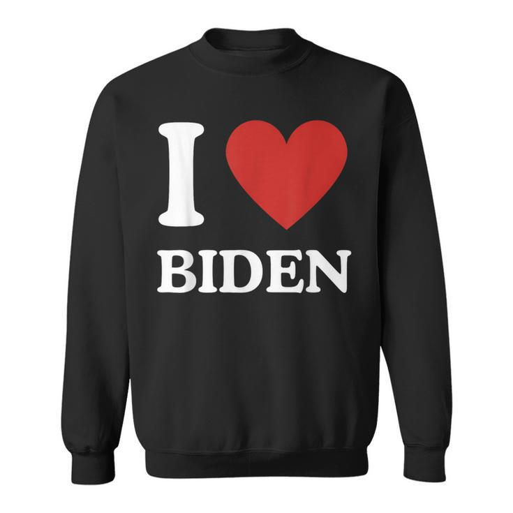 I Love Biden Heart Joe Show Your Support Sweatshirt