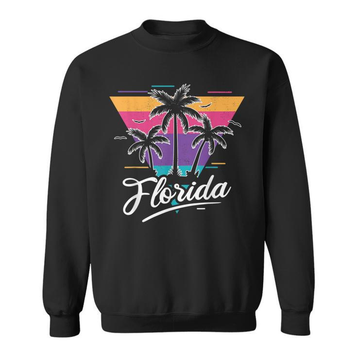 Love Florida Vintage Sunset Style Idea 80S Sweatshirt
