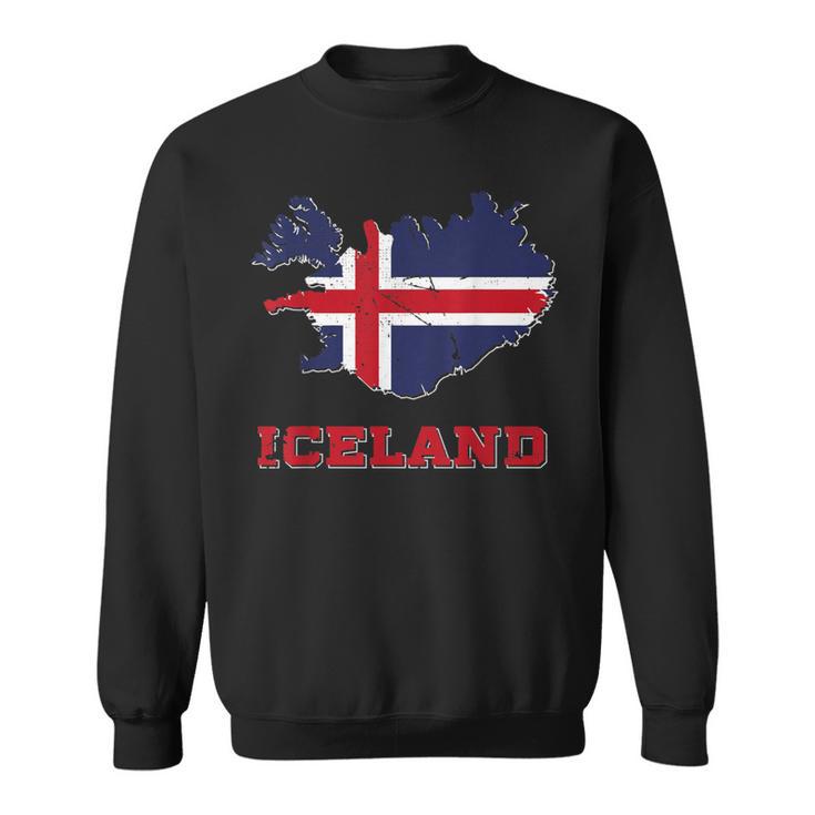 I Love Iceland Pride Flag Icelander Home Souvenir T Sweatshirt