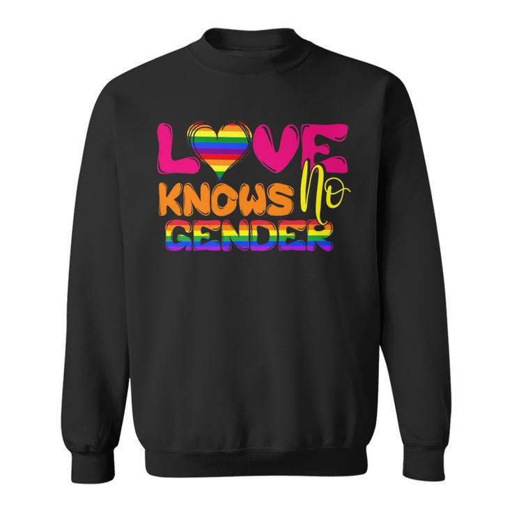 Love Knows No Gender Lgbtq Equality Gay Lesbian Pride Sweatshirt