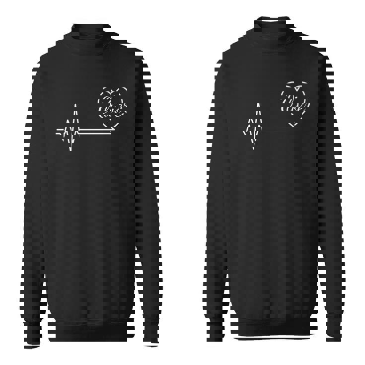 Love Oliver Personalized Name Family Heartbeat Heart Pulse Sweatshirt