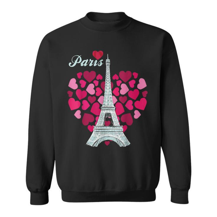 Love Paris Heart Eiffel Tower Souvenir France French Love Sweatshirt