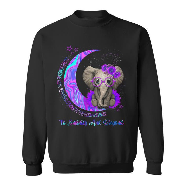 I Love Someone With Pediatric Stroke To The Moon And Back Sweatshirt