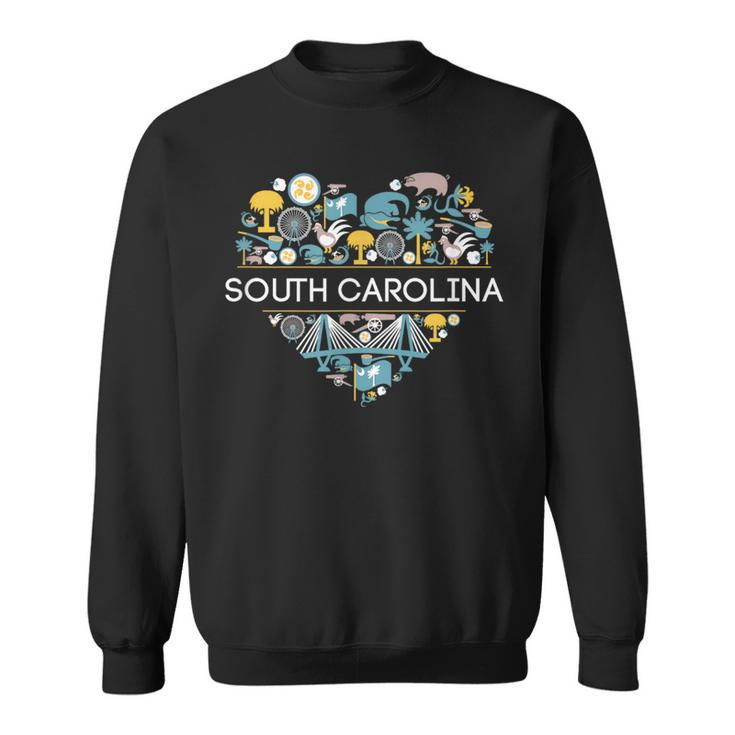 I Love South Carolina Sc Palmetto Pride Southern Sweatshirt