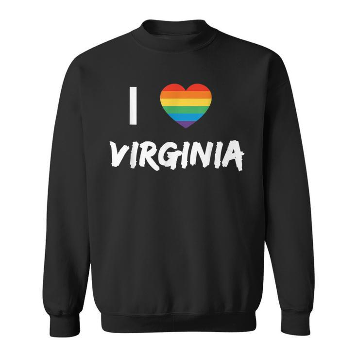 I Love Virginia Gay Pride Lbgt Sweatshirt
