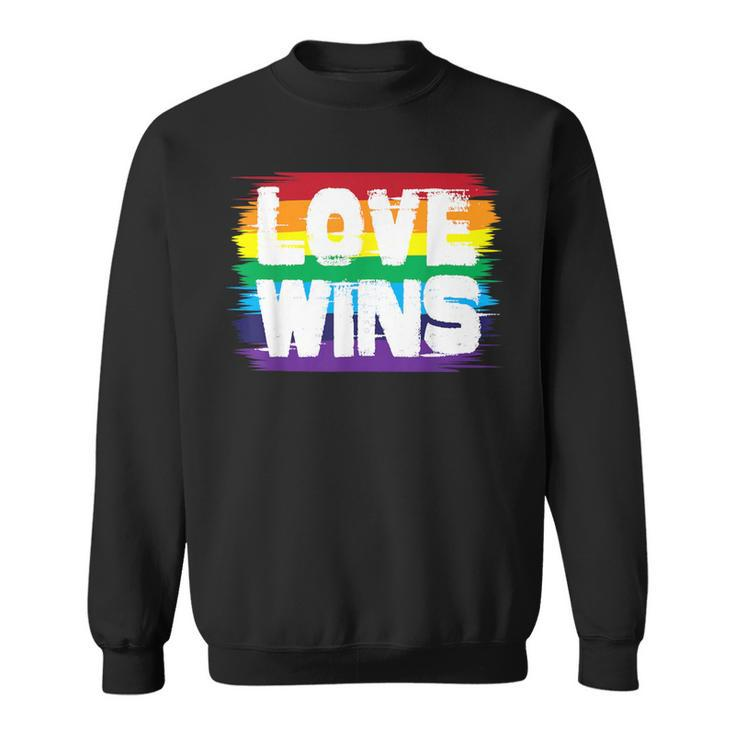 Love Wins Cute Witty Lgbt Community Sweatshirt