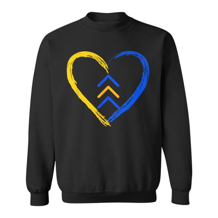 Love World Down Syndrome Awareness Day 3 Arrows In Heart Sweatshirt