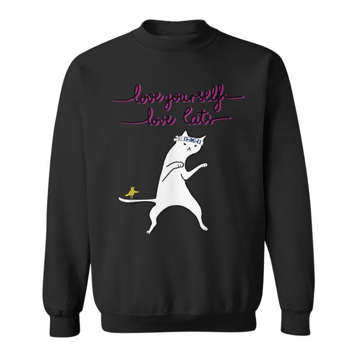 Love Yourself Dear Cats Artistic And Stylish Kung Fu Cat Sweatshirt