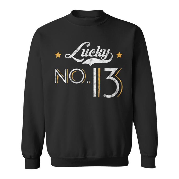 Lucky Number 13 Distressed Great Vintage Sweatshirt