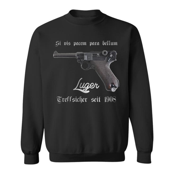 Luger Treffsicher Seit 1908 Pistol Parabellum 9 Mm Sweatshirt