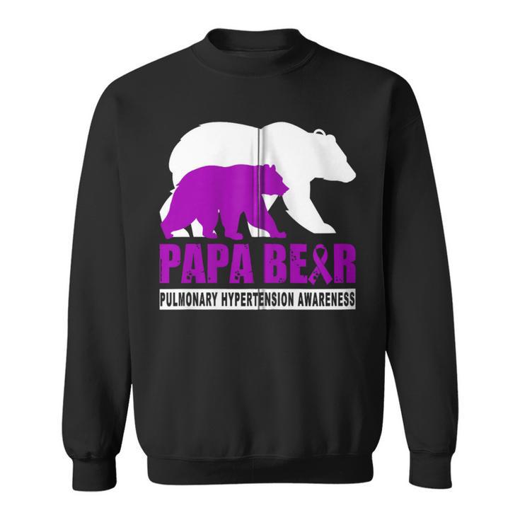 Lungenhochdruck Bewusstsein Papa Bär Unterstützungater Kapuzenjacke Sweatshirt