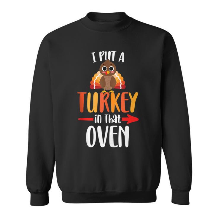 Lustige Türkei Papa Thanksgiving Schwangerschaft Ankündigung Sweatshirt