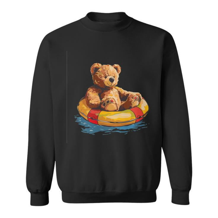 Lustiges Schwimmer-Outfit Mit Teddybär Für Schwimmring-Liebhaber Sweatshirt