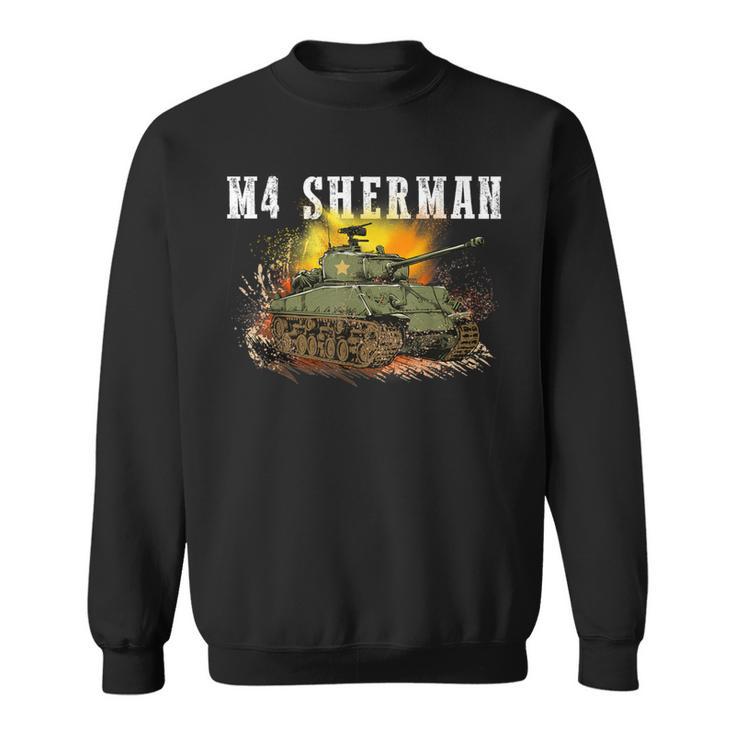 M4 Sherman The Ww2 Tank A Wwii Army Tank For Military Boys Sweatshirt