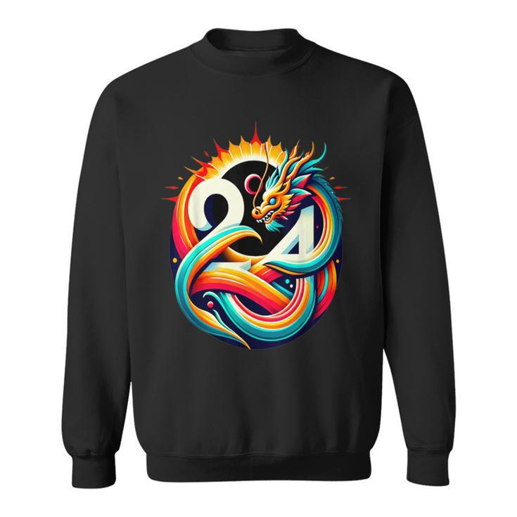 Majestic 2024 Solar Eclipse In The Year Of The Dragon Sweatshirt
