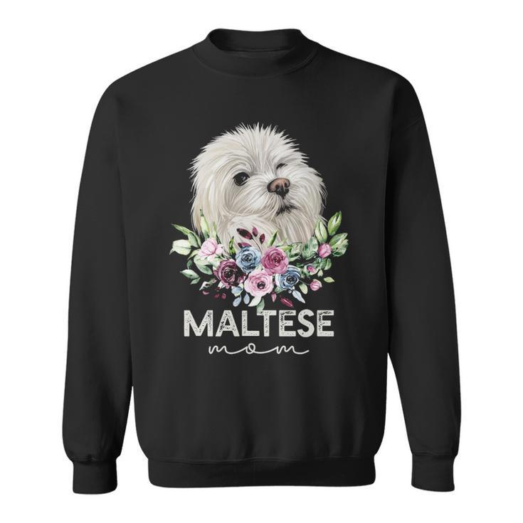 Maltese  Dog Mom Sweatshirt