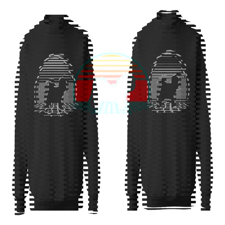 Maltese Retro Vintage Dog Lover 80S Style Sweatshirt