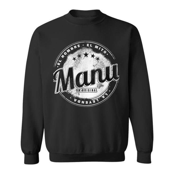 Manu El Hombre El Mito La Leyend Manu Nombre Camisa de entrenamiento