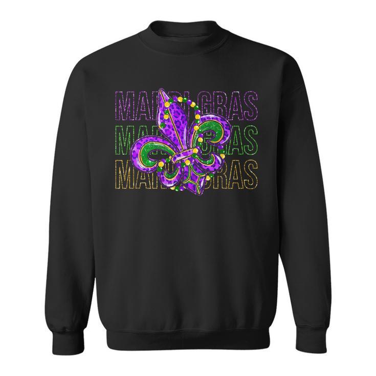 Mardi Gras Fleur De Lis Symbol Louisiana Carnival New Orlean Sweatshirt