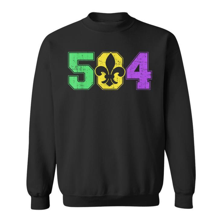 Mardi Gras New Orleans 504 Louisiana Sweatshirt