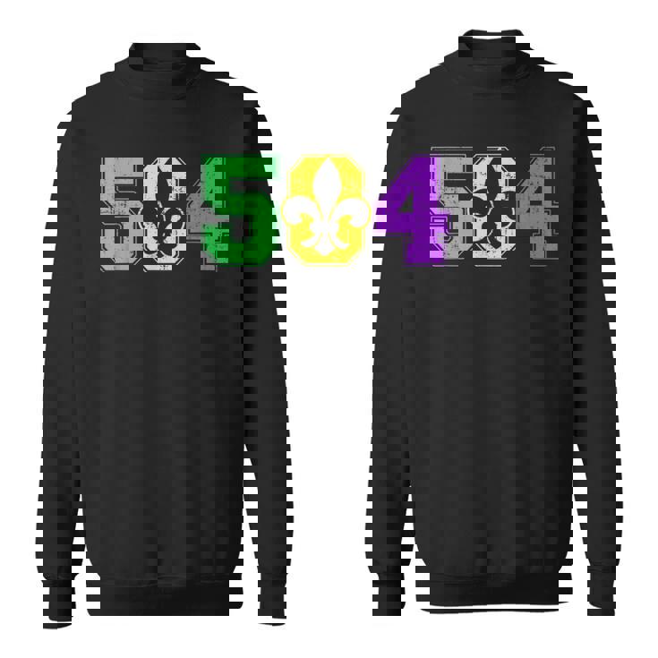 Mardi Gras New Orleans 504 Louisiana Sweatshirt