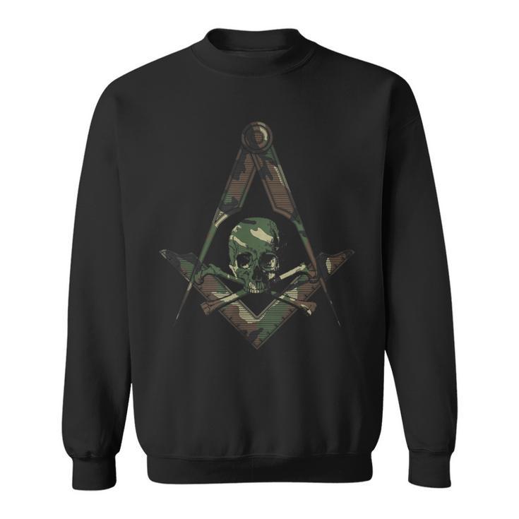 Masonic Square Compass Master Mason Camo Freemason Sweatshirt