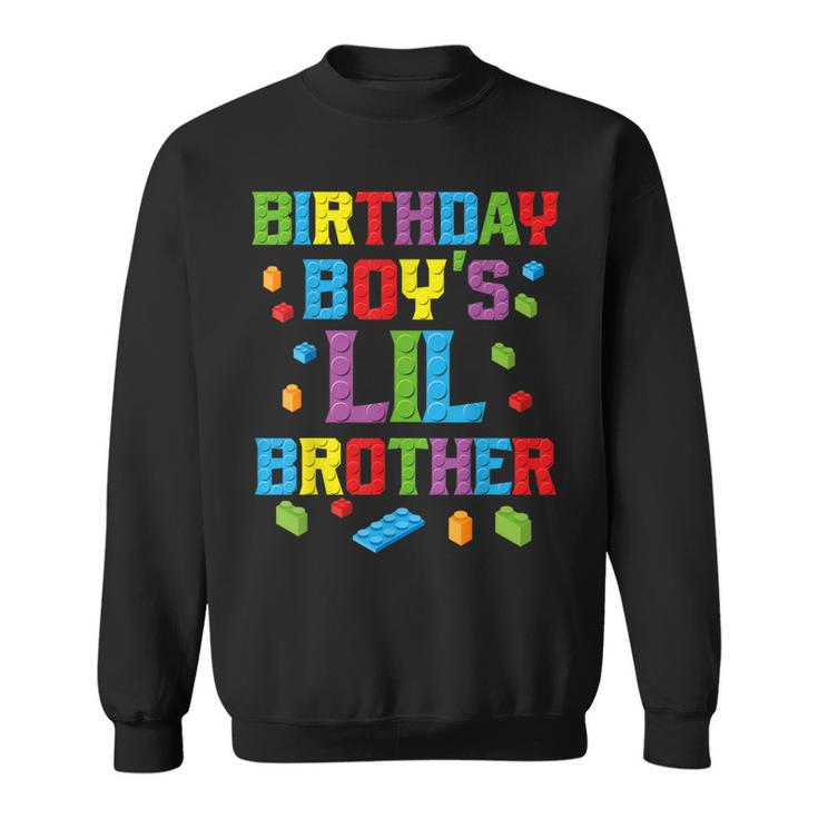Master Builder Birthday Boy's Lil Brother Building Bricks Sweatshirt