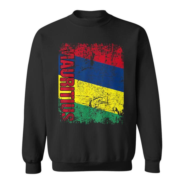 Mauritius Flag Vintage Distressed Mauritius Sweatshirt