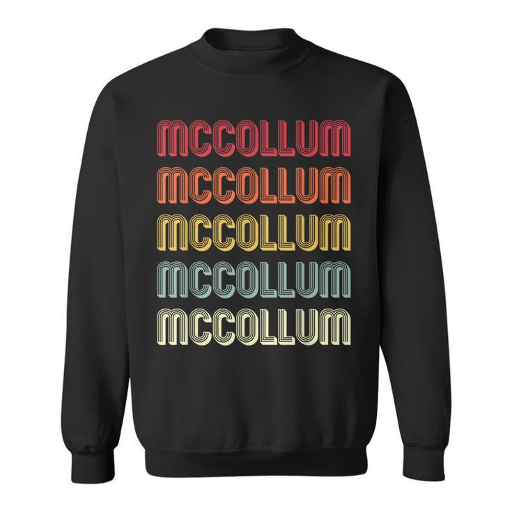 Mccollum Surname Retro Vintage Birthday Reunion Sweatshirt