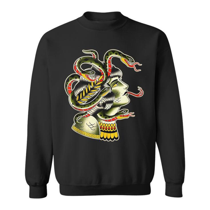 Medusa Greek Mythology Traditional Flash Sweatshirt