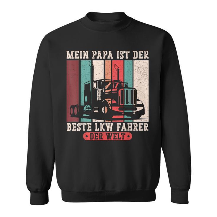 Mein Papa Ist Der Beste Lkw Driver Der Welt Papa Retro Sweatshirt