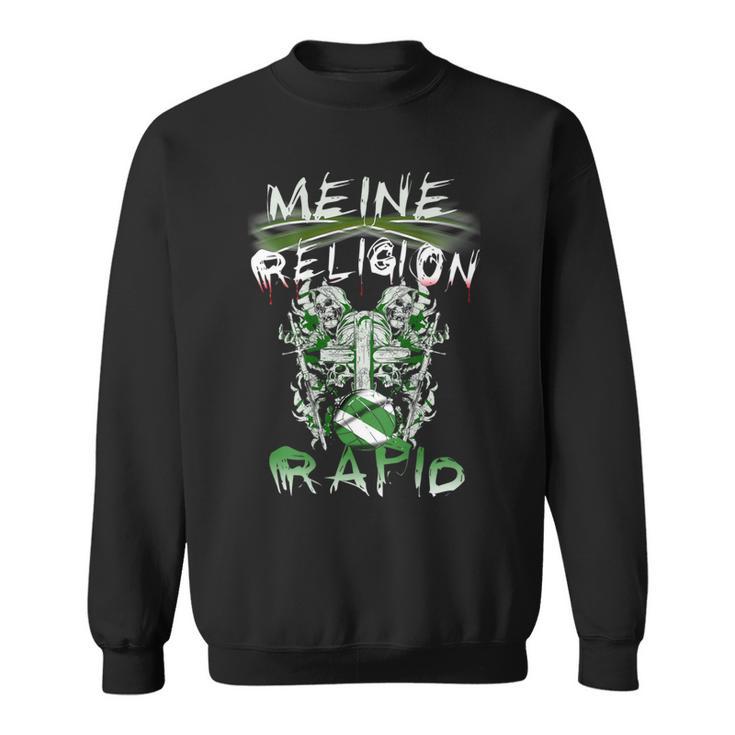 Meine Religion Rapid Fußballfan-Sweatshirt, Schwarz, Fanbekleidung