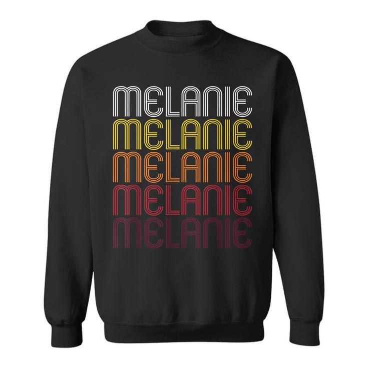 Melanie Retro Wordmark Pattern Vintage Style Sweatshirt