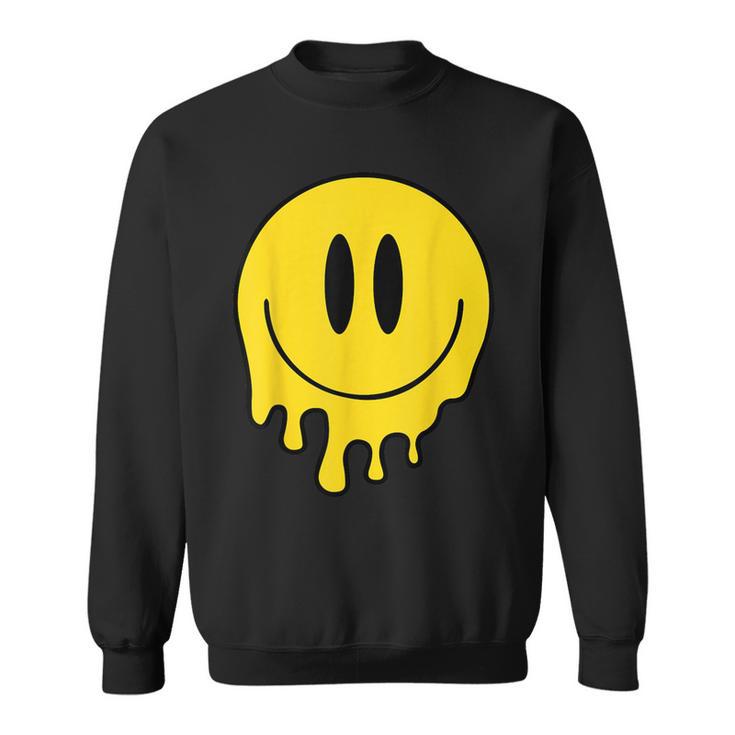 Melting Yellow Smile Happy Melted Dripping Face Sweatshirt