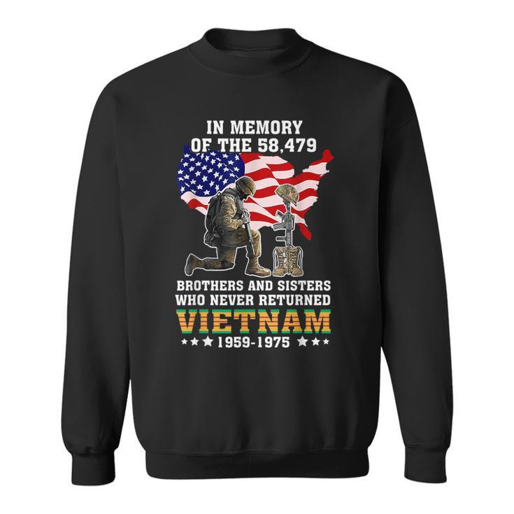 In Memory Of The 58479 Vietnam Veteran Stand For Us Flag Sweatshirt