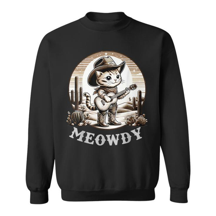 Meowdy Cat Cowboy Hat Country Lover Sweatshirt