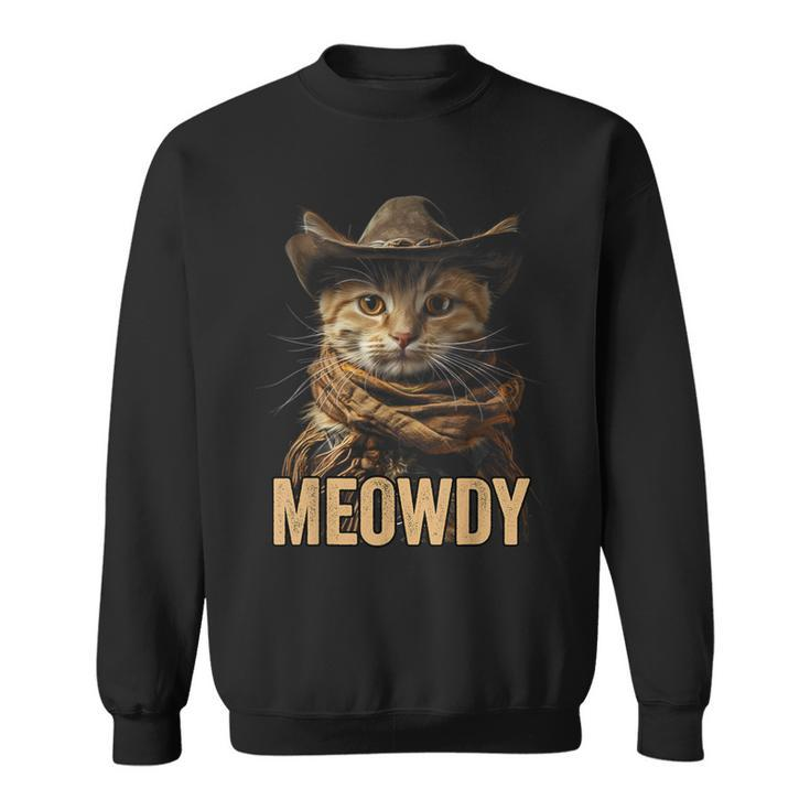 Meowdy Cowboy Cat Country Western Cat Sweatshirt