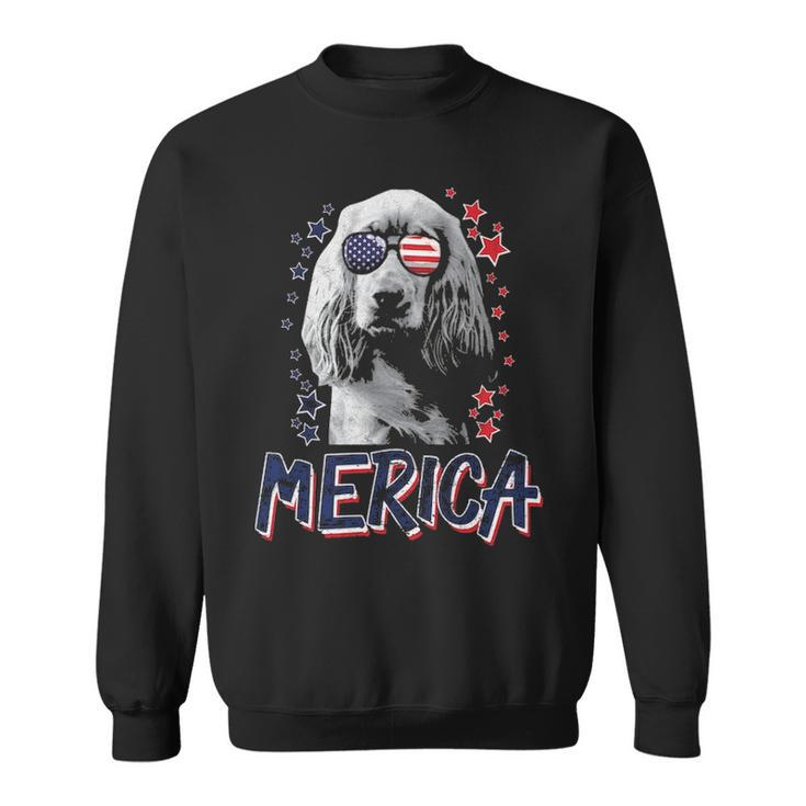 Merica English Cocker Spaniel Dog 4Th Of July Usa Sweatshirt