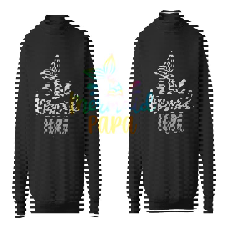 Mermaid Papa Merman Family Matching Birthday Sweatshirt