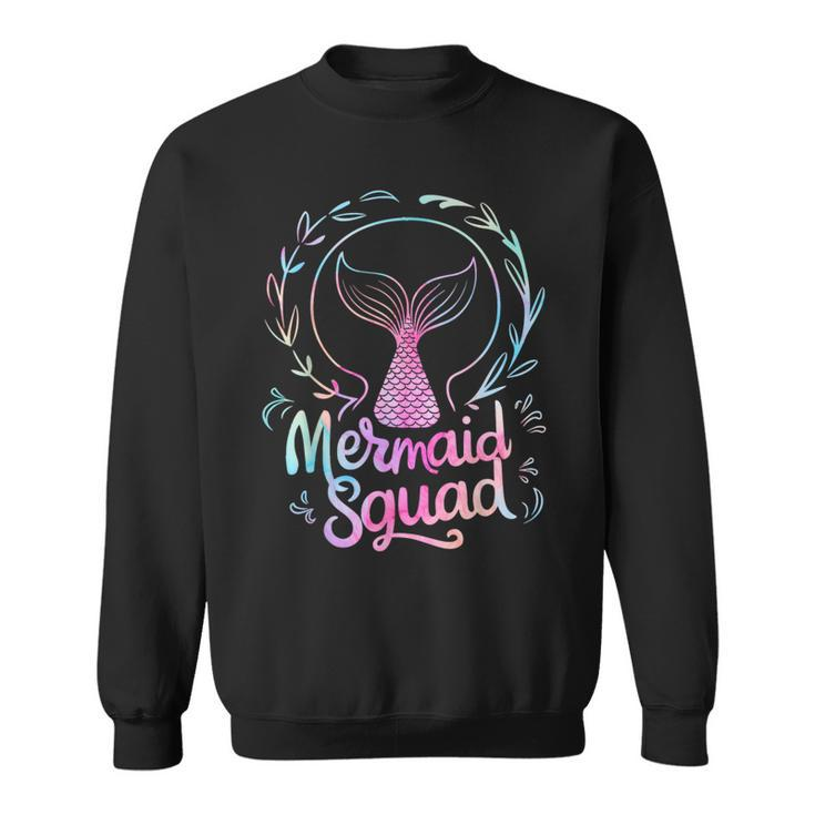 Mermaid Squad Of The Birthday Mermaid Sweatshirt