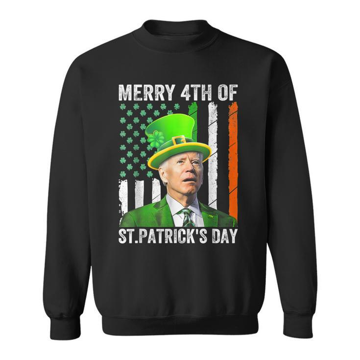 Merry 4Th Of St Patrick's Day Joe Biden Leprechaun Hat Sweatshirt