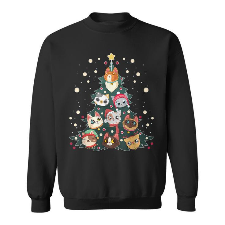 Merry Catmas Christmas Tree Cats Xmas Meow Christmas Sweatshirt