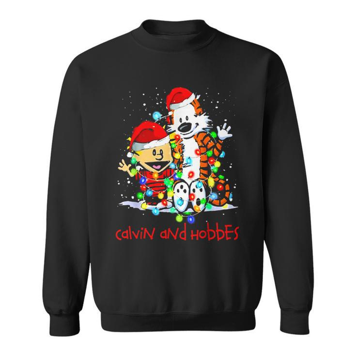 Merry Christmas Calvins And Arts Comics Hobbes For Fans Sweatshirt